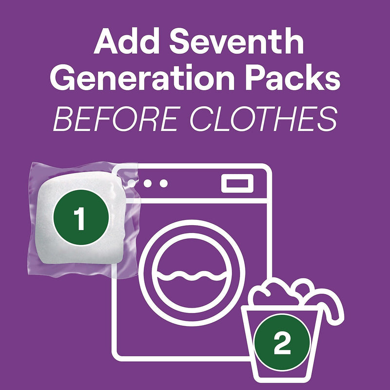 Seventh Generation HE Laundry Detergent Capsules, Lavender Scent, 45.1 oz., 45 Capsules/Pack, 8 Packs/Carton (62692700)