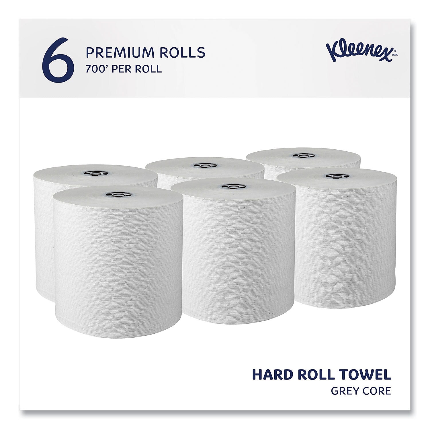 Kleenex Recycled Hardwound Paper Towels, 1-Ply, 700 ft./Roll, 6 Rolls/Carton (25639)