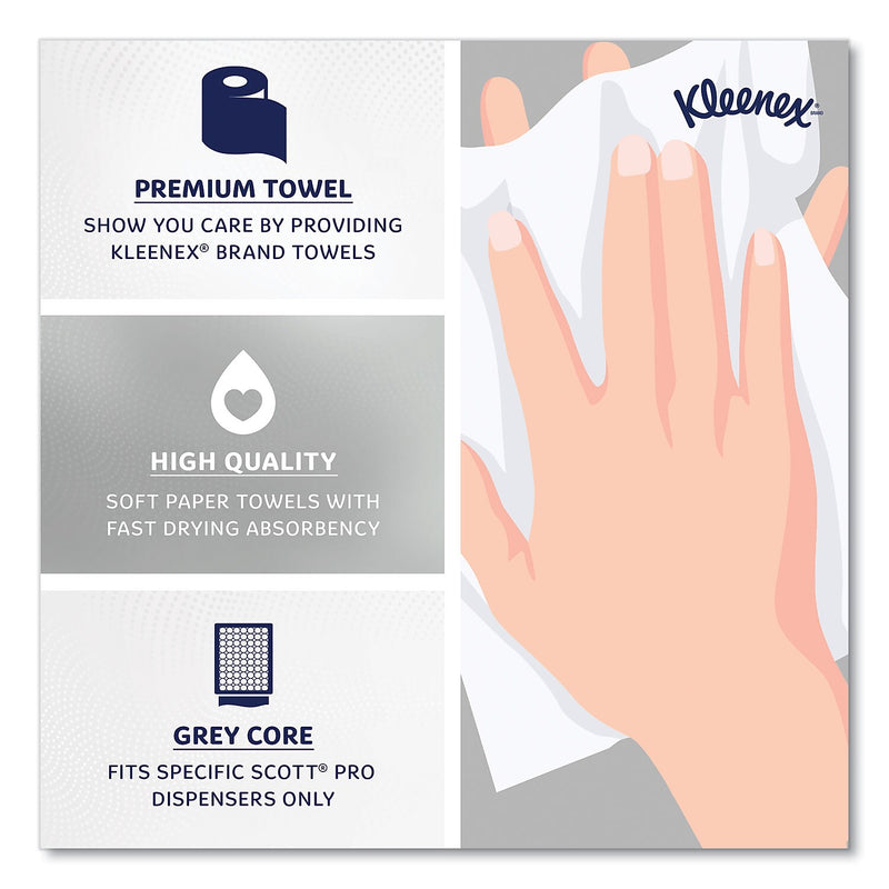 Kleenex Recycled Hardwound Paper Towels, 1-Ply, 700 ft./Roll, 6 Rolls/Carton (25639)