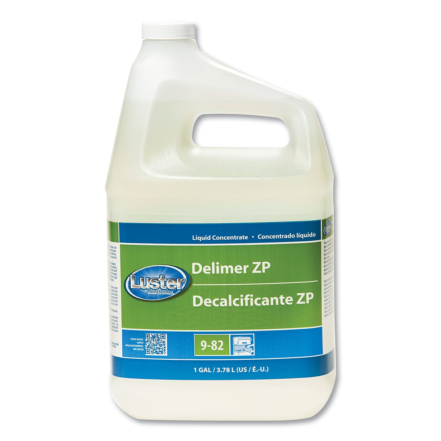 Luster Professional Liquid Delimer ZP Dishwasher Detergent, Mild Acidic Scent, 1 Gallon, 4/Carton (45908)