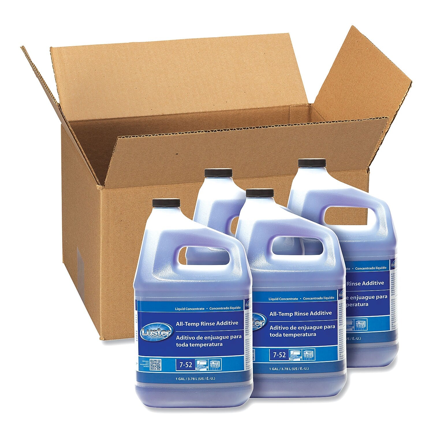 Luster Professional All-Temp Dishwasher Rinse Additive, Pleasant Scent, 1 Gallon, 4/Carton (45912)