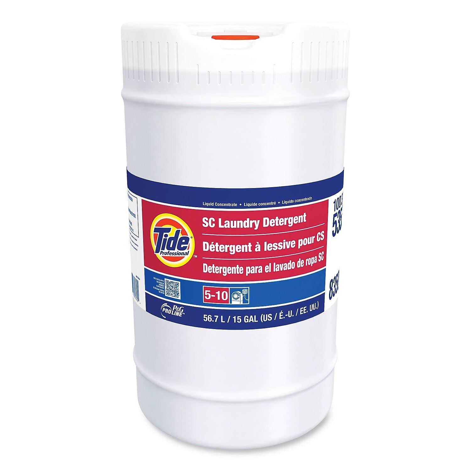 Tide Professional SC Liquid Laundry Detergent, Fresh Scent, 1280 Loads, 15 Gallon (53532)
