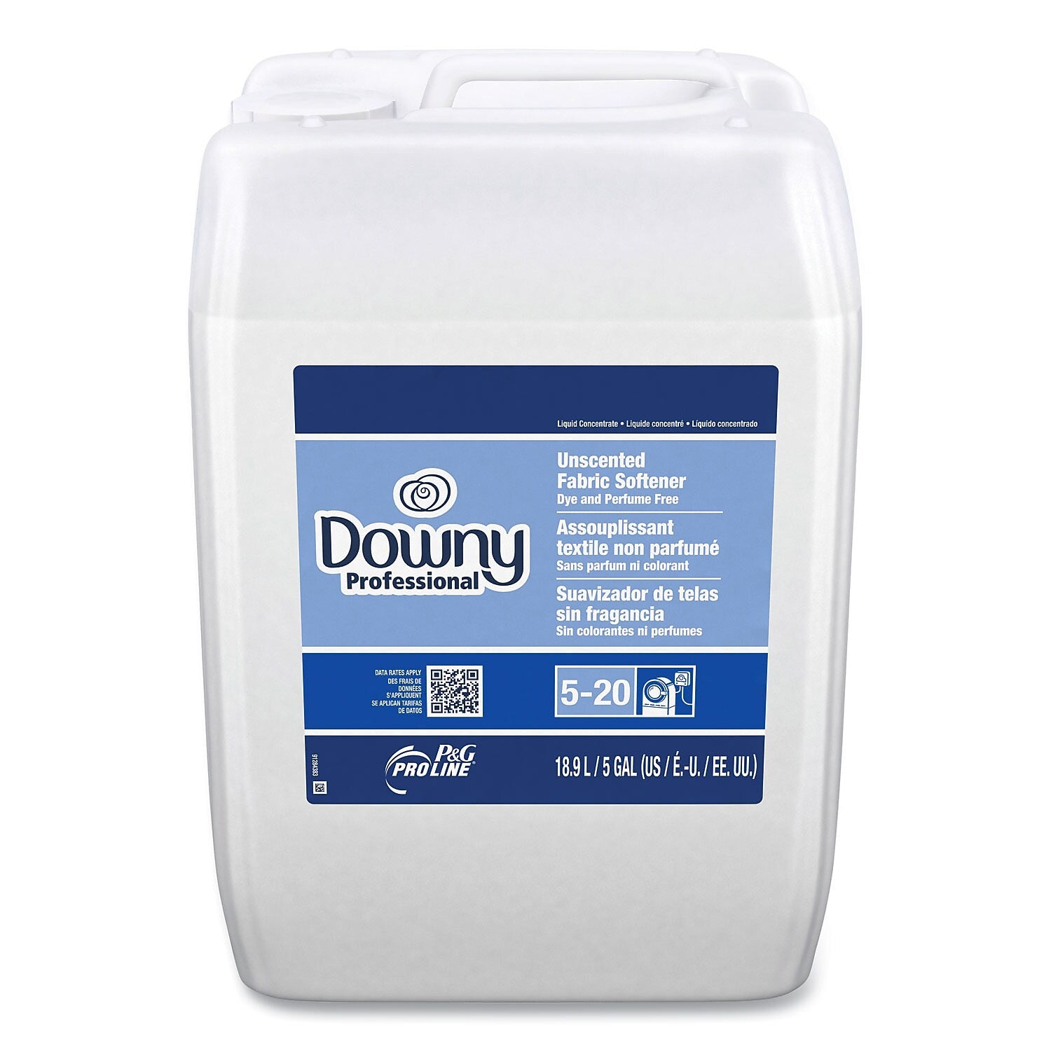 P&G Pro Line Downy Professional Fabric Softener, Unscented, 427 Loads, 5 Gallon (70679)