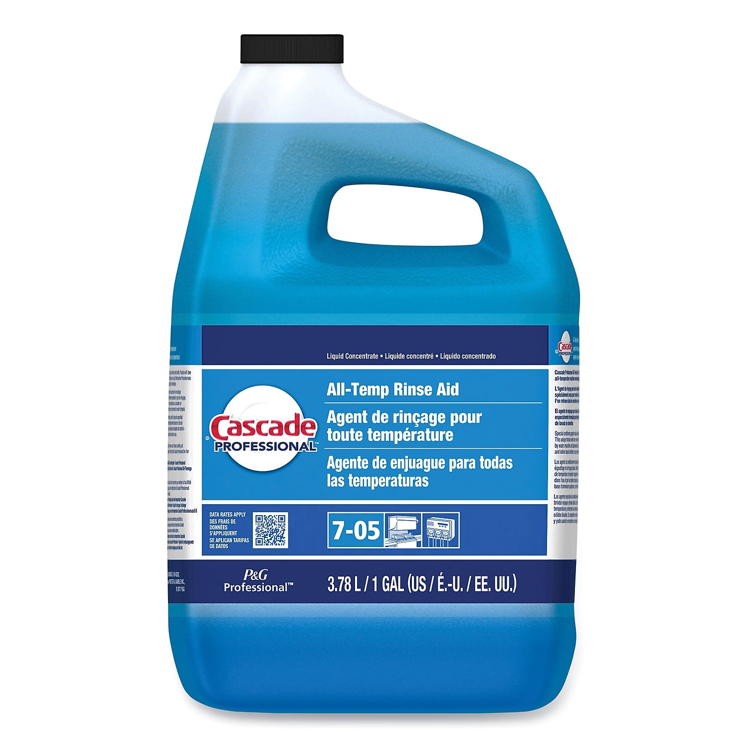 Cascade Professional All-Temp Dishwasher Rinse Aid, Fresh Scent, 1 Gallon, 2/Carton (71187)