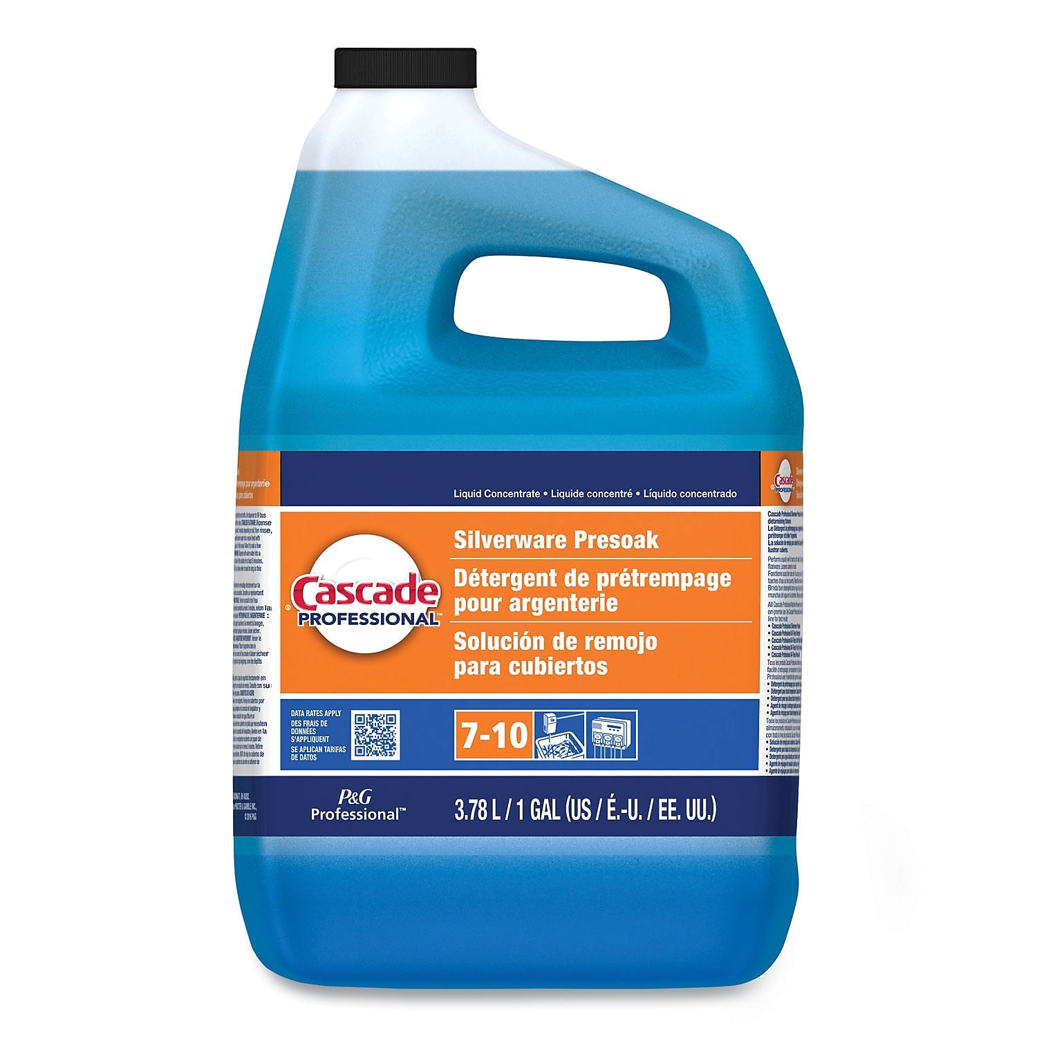 Cascade Professional Dish Silverware Presoak, Mild Citrus Scent, 1 Gallon, 2/Carton (71188)