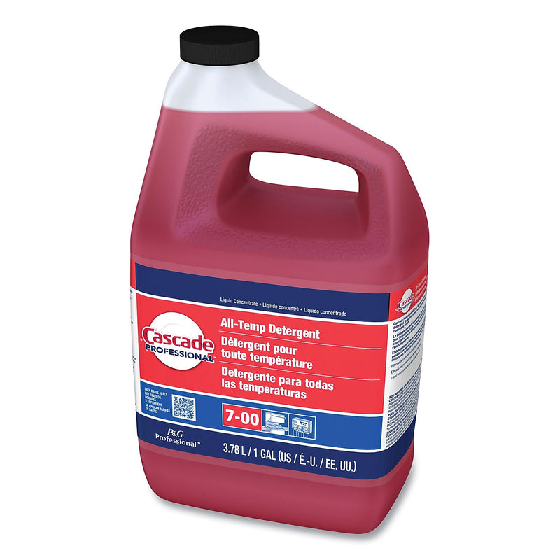 Cascade Professional All-Temp Liquid Dishwashing Detergent, Unscented, 1 Gallon, 2/Carton (71189)