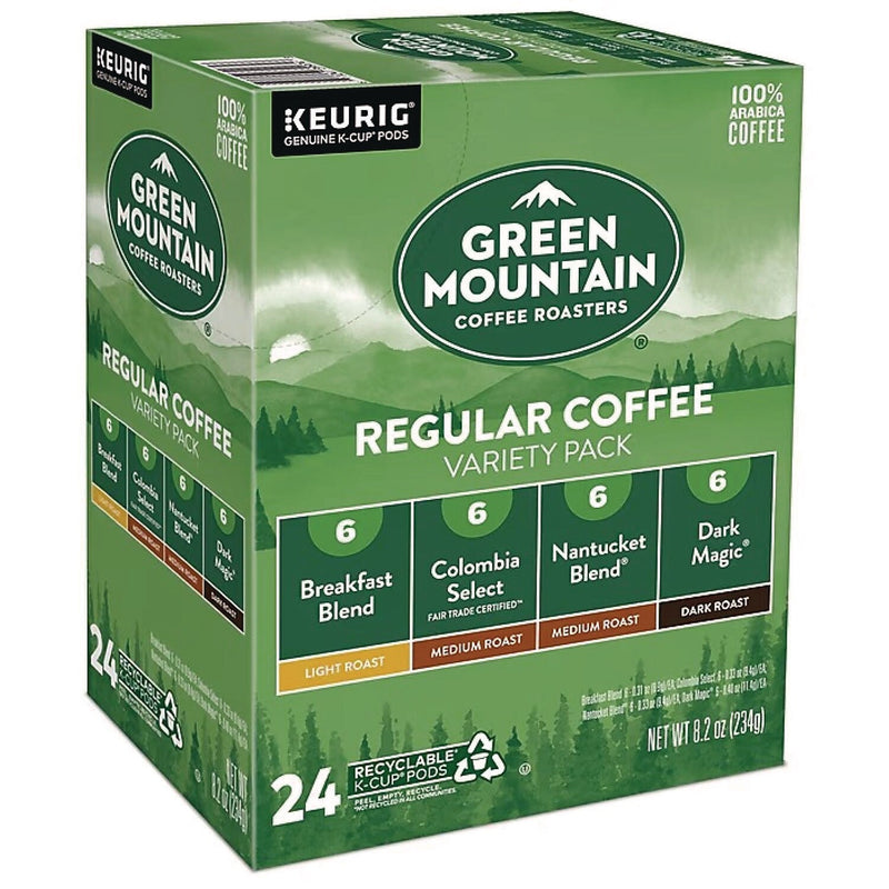 Green Mountain Assorted Flavor Coffee Keurig K-Cup Pods, 24/Box (5000374159)