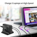 SIIG GaN USB-A/USB-C Charging Stand, 200W, Black (AC-PW1Y11-S1)