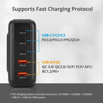 SIIG GaN USB-A/USB-C Charging Stand, 200W, Black (AC-PW1Y11-S1)