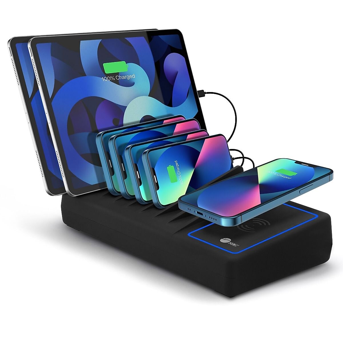 SIIG USB-A/USB-C Charging Station, 150W, Black (AC-PW1R11-S1)