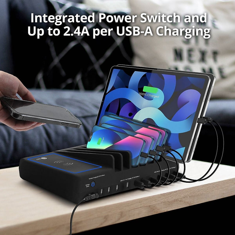 SIIG USB-A/USB-C Charging Station, 150W, Black (AC-PW1R11-S1)