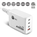 SIIG GaN USB-A/USB-C Charger, 200W, White (AC-PW1V11-S1)