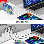 SIIG GaN USB-A/USB-C Charging Stand, 240W, White (AC-PW1X11-S1)