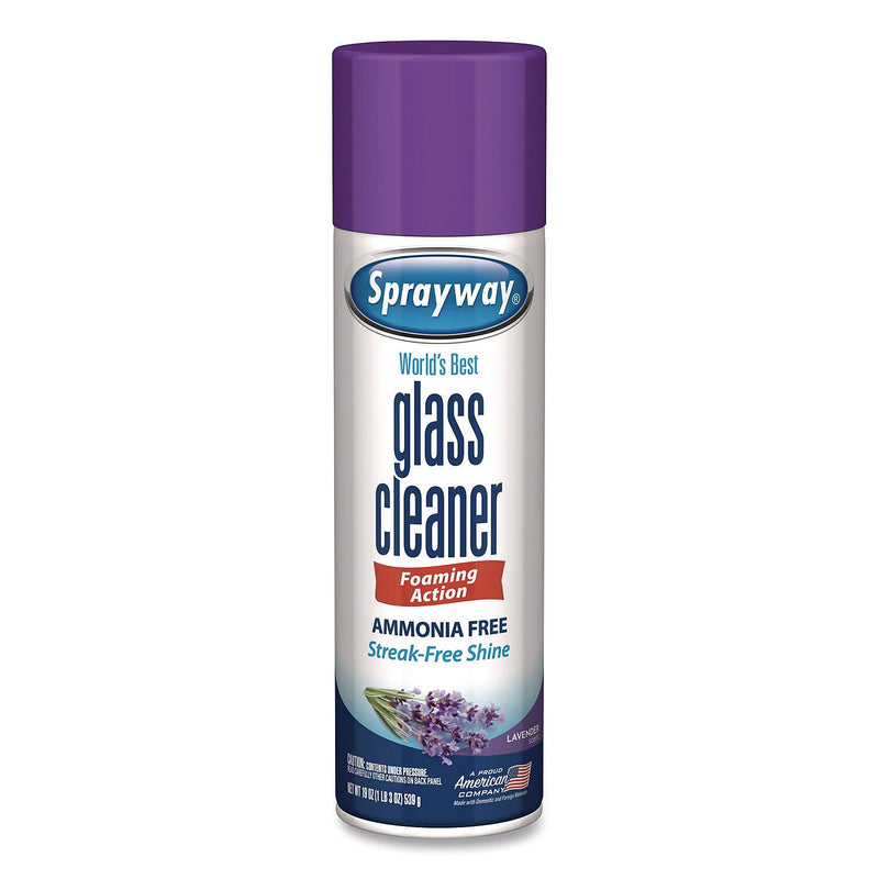 Sprayway Glass Cleaner Degreaser, Lavender Scent, 19 oz., 6/Carton (1000047224)