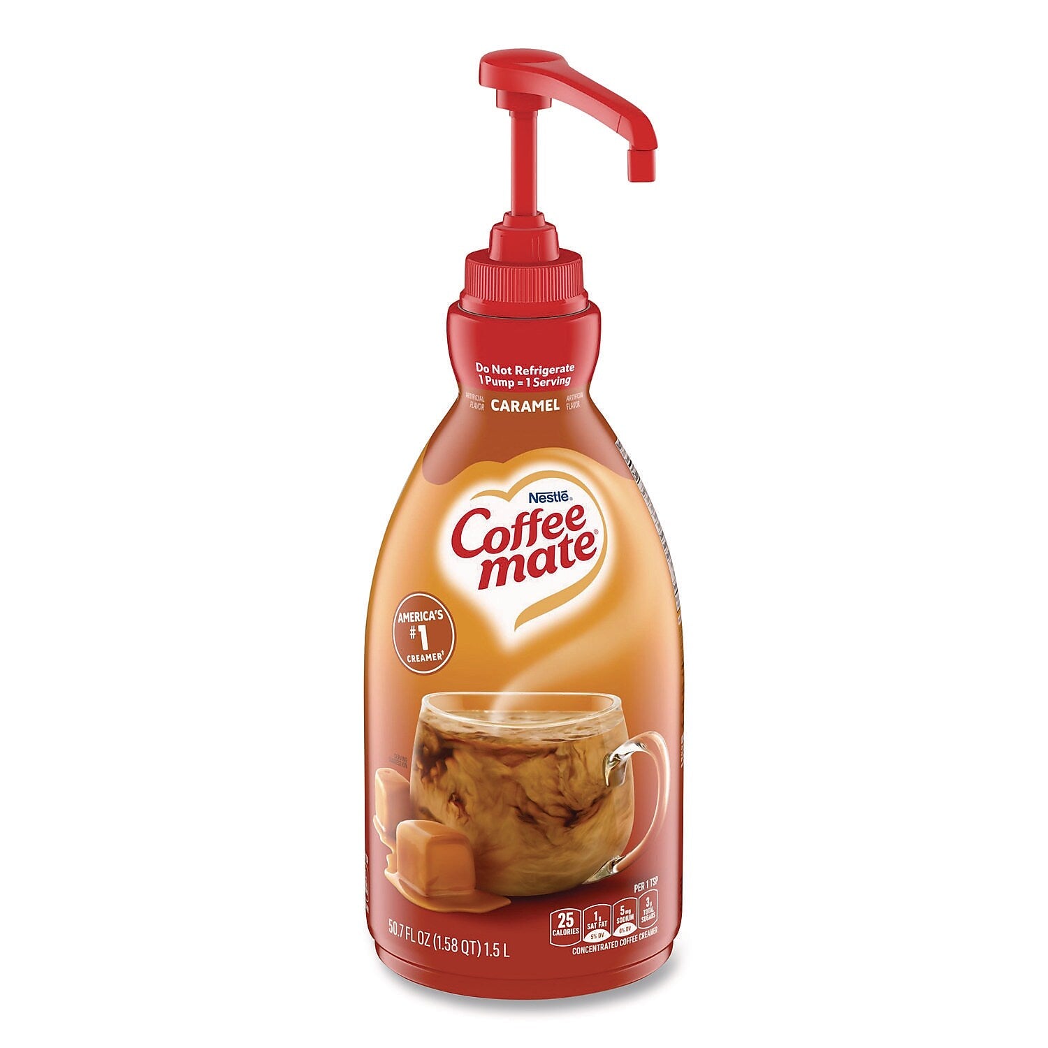 Coffee mate Caramel Dairy Free Liquid Creamer, 50.7 oz. (NES73358)