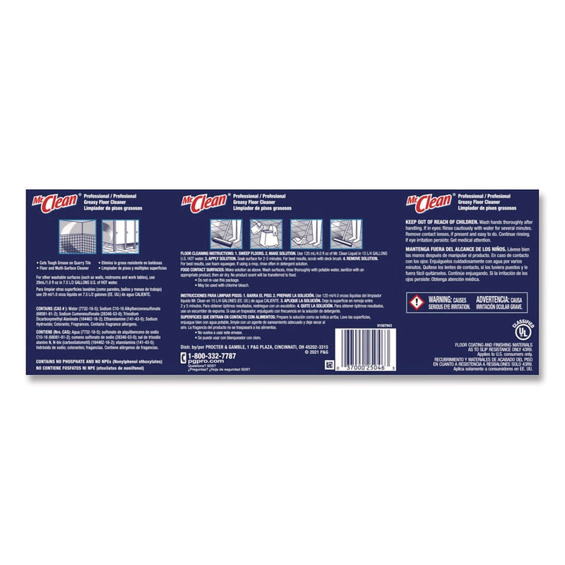 Mr. Clean Professional Floor Cleaner & Degreaser, 1 Gal., 4/Carton (80355259)