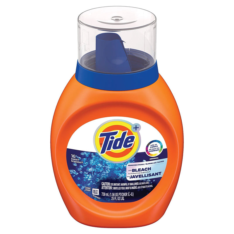 Tide Plus Bleach Alternative Liquid Laundry Detergent, 16 Loads, 25 oz., 6/Carton (80353520)