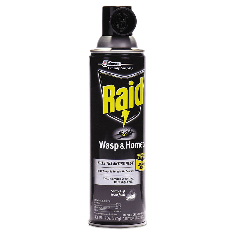 Raid Aerosol Spray Wasp and Hornet Killer, 14 oz., 12/Carton (377651)