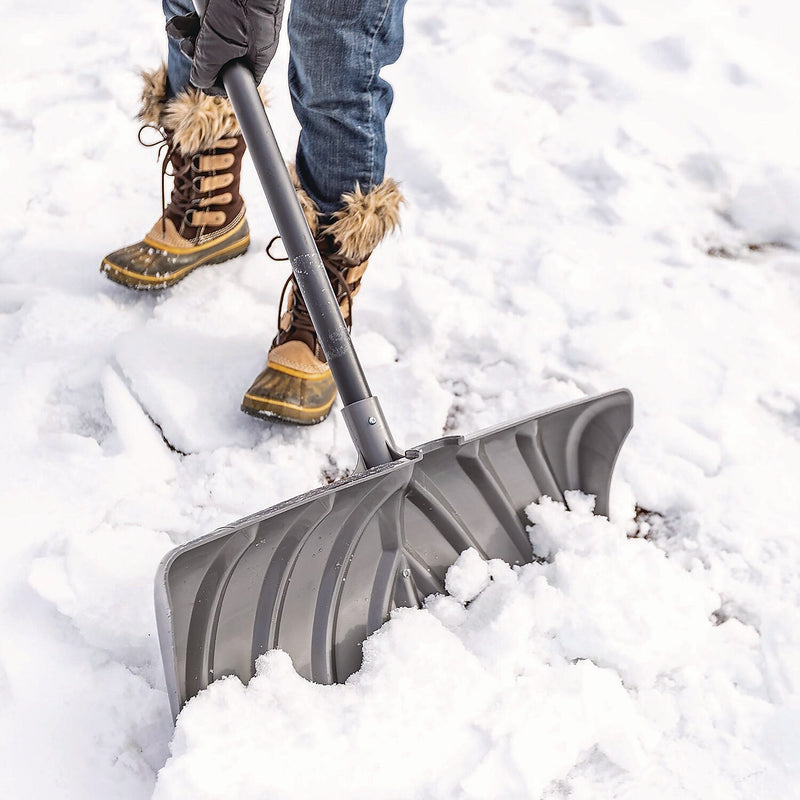 Suncast Commercial Steel Core Snow Pusher with Wear Strip, 24" W x 57.55" L (SP2450)