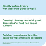 Tork Disinfecting Wipes, Lemon Scent, 75 Wipes/Canister, 6/Carton (192820)