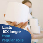 Tork Advanced High Capacity Recycled Coreless Toilet Paper, 2-Ply, White, 1000 Sheets/Roll, 12 Rolls/Carton (472881)