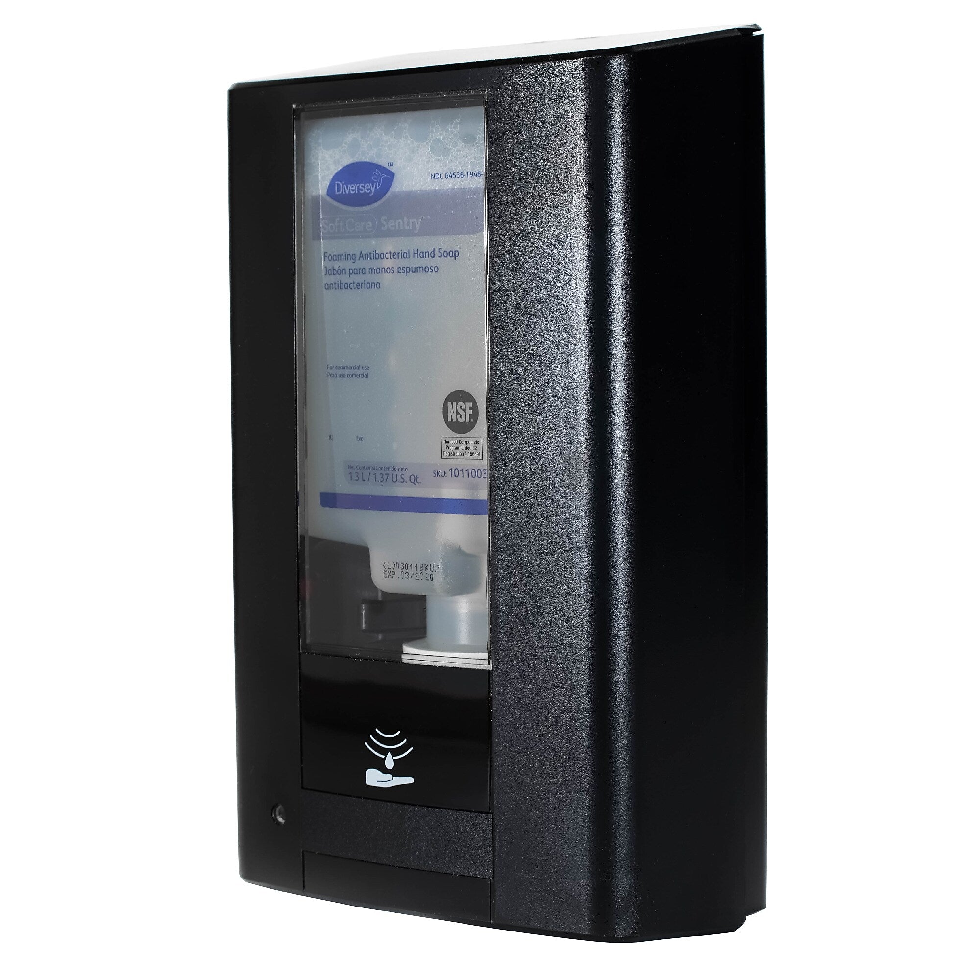 IntelliCare Hybrid Dispenser for Hand Soap/Sanitizer, Black, 6/Carton (D6205550)