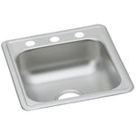 Elkay Dayton Stainless Steel 17" x 19" x 6-1/8", Single Bowl Top Mount Bar Sink, Satin (D117193)