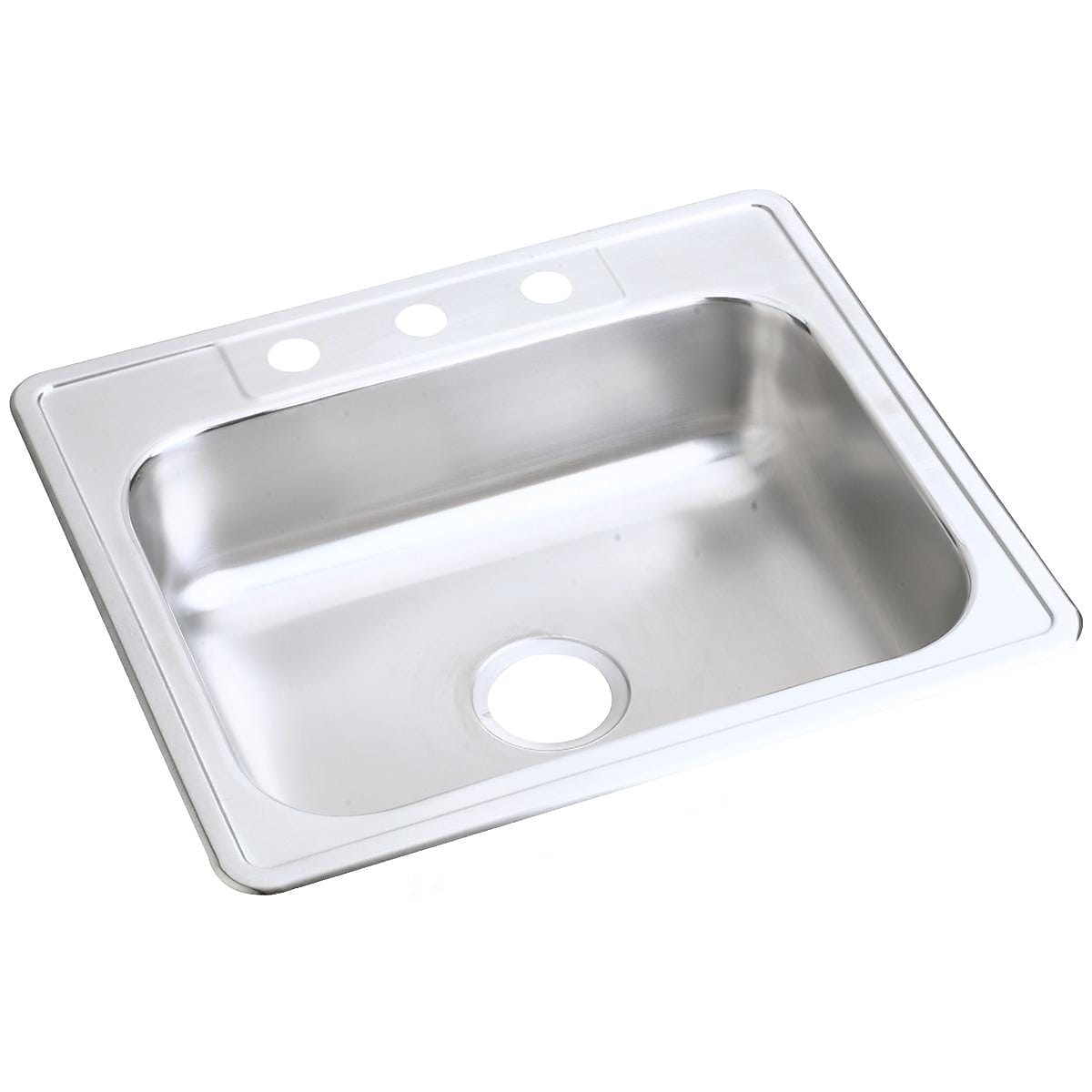 Elkay Dayton Stainless Steel 25" x 21-1/4" x 6-9/16", Single Bowl Top Mount Sink, Satin (D125213)