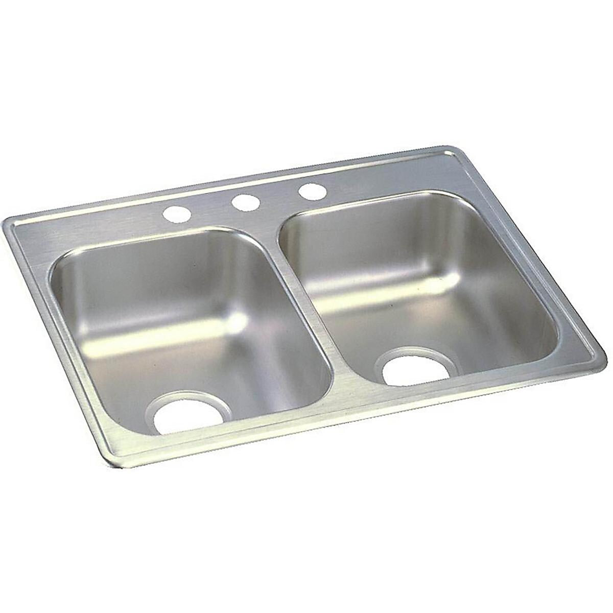 Elkay Dayton Stainless Steel 25" x 19" x 6-5/16", Equal Double Bowl Top Mount Sink (D225194)