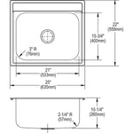 Elkay Dayton Stainless Steel 25" x 22" x 10-1/4", Single Bowl Top Mount Sink (DPC12522104)