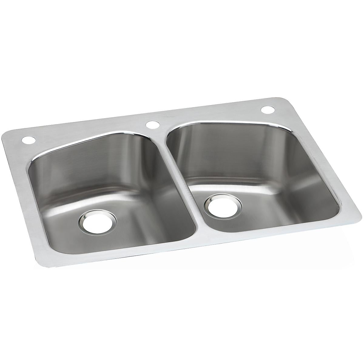 Elkay Dayton Stainless Steel 33" x 22" x 8", Equal Double Bowl Dual Mount Sink (DPXSR233222R)
