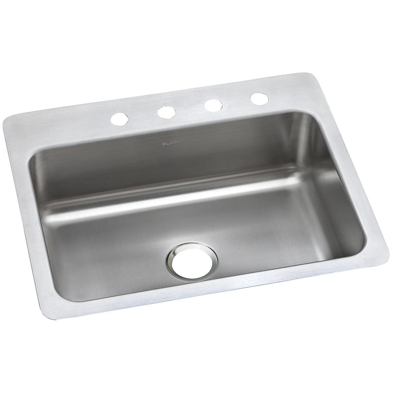 Elkay Dayton Stainless Steel 27" x 22" x 8", Single Bowl Dual Mount Sink (DSESR127224)