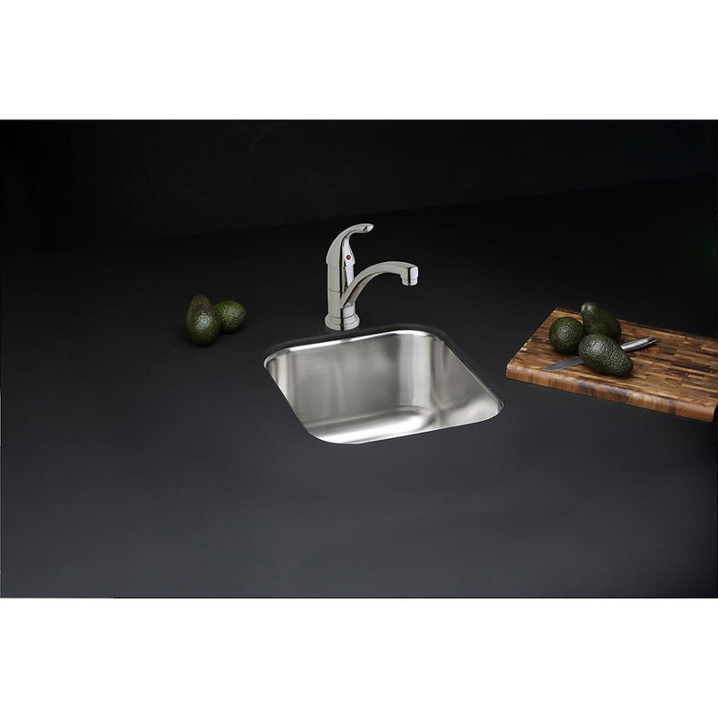 Elkay Dayton Stainless Steel 16" x 20-1/2" x 8", Single Bowl Undermount Bar Sink (DXUH1318)