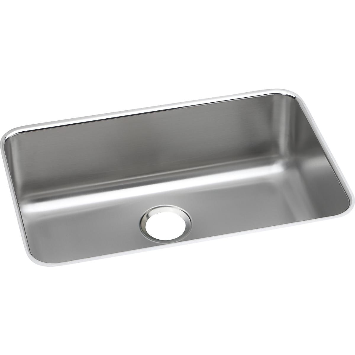 Elkay Lustertone Stainless Steel 26-1/2" x 18-1/2" x 8", Single Bowl Undermount Sink (ELUH2416)