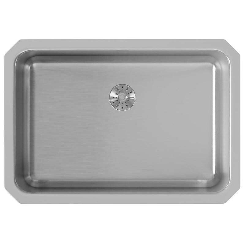 Elkay Lustertone Stainless Steel 26-1/2" x 18-1/2" x 8", Single Bowl Undermount Sink with Perfect Drain (ELUH2416PD)