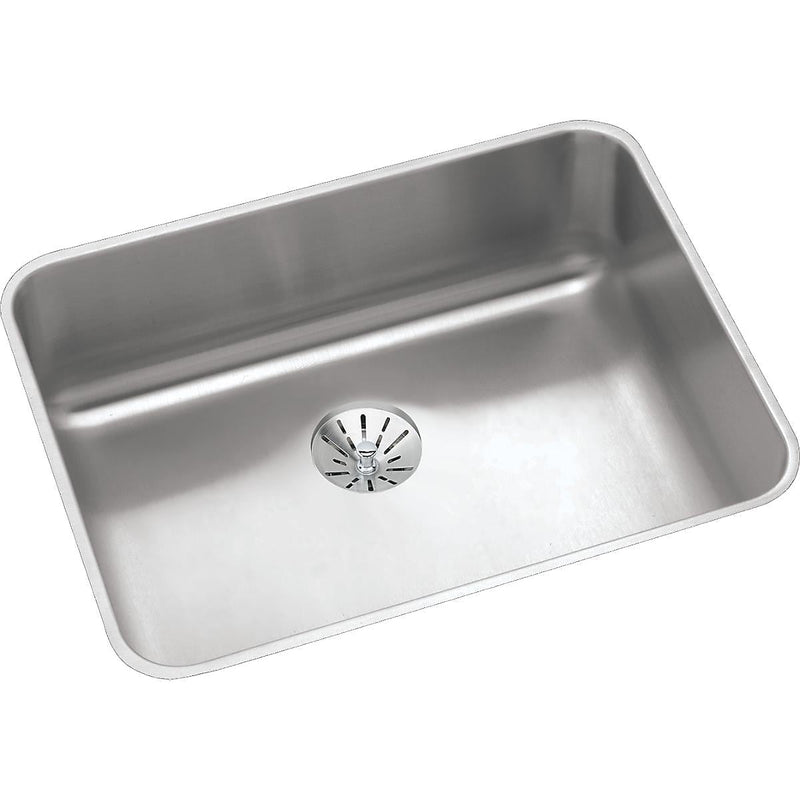Elkay Lustertone Stainless Steel 23-1/2" x 18-1/4" x 4-3/8", Single Bowl Undermount ADA Sink with Perfect Drain (ELUHAD211545PD)