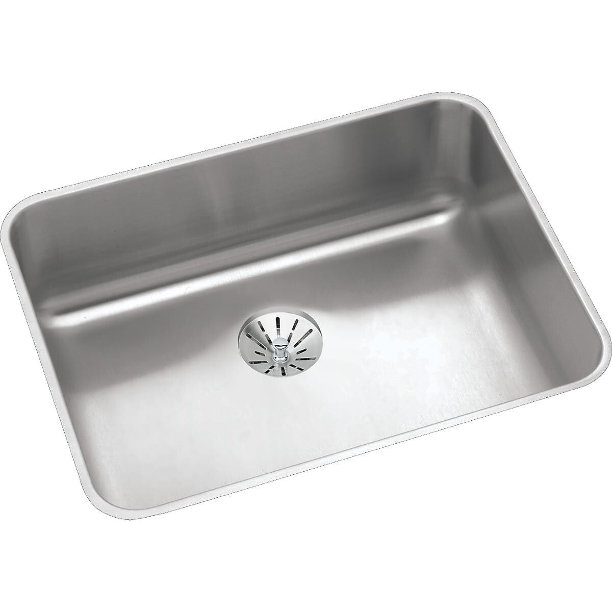 Elkay Lustertone Stainless Steel 23-1/2" x 18-1/4" x 5-3/8", Single Bowl Undermount ADA Sink with Perfect Drain (ELUHAD211555PD)