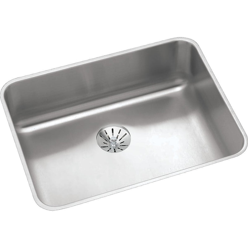 Elkay Lustertone Stainless Steel 23-1/2" x 18-1/4" x 5-3/8", Single Bowl Undermount ADA Sink with Perfect Drain (ELUHAD211555PD)