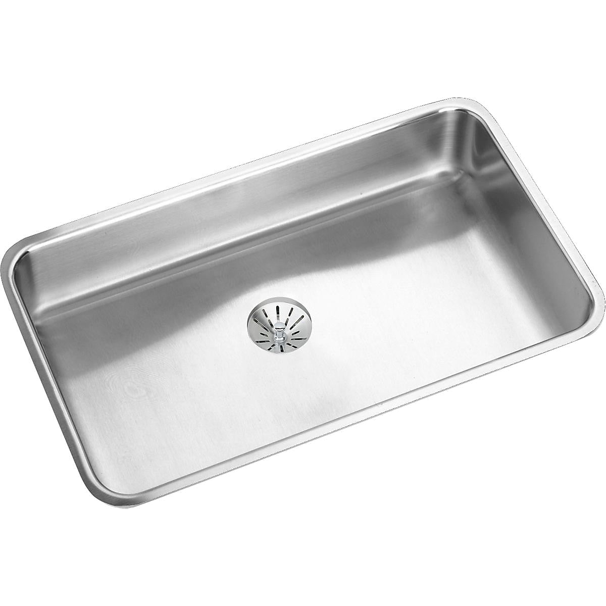 Elkay Lustertone Stainless Steel 30-1/2" x 18-1/2" x 5-3/8", Single Bowl Undermount ADA Sink with Perfect Drain (ELUHAD281655PD)