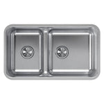 Elkay Lustertone Stainless Steel 32-1/16" x 18-1/2" x 9", 40/60 Double Bowl Undermount Sink with Aqua Divide (ELUHAQD32179)