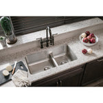 Elkay Lustertone Stainless Steel 32-1/16" x 18-1/2" x 9", 40/60 Double Bowl Undermount Sink with Aqua Divide (ELUHAQD32179)