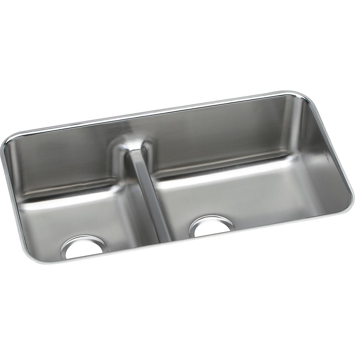 Elkay Lustertone Stainless Steel 32-1/16" x 18-1/2" x 9", 40/60 Double Bowl Undermount Sink with Aqua Divide (ELUHAQD32179)