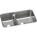 Elkay Lustertone Stainless Steel 32-1/16" x 18-1/2" x 9", 40/60 Double Bowl Undermount Sink with Aqua Divide (ELUHAQD32179)