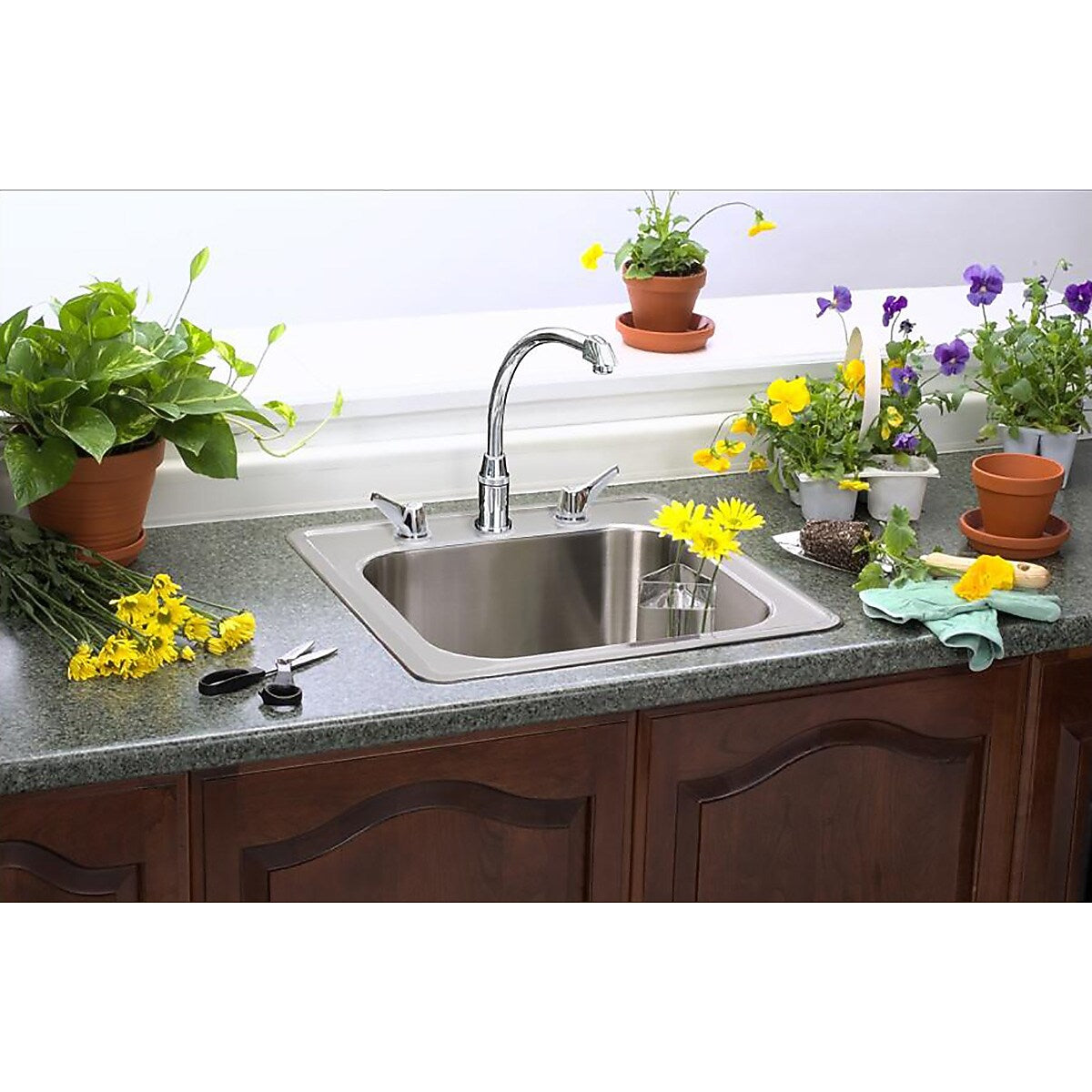 Elkay Celebrity Stainless Steel 20" x 20" x 10-1/8", Single Bowl Top Mount Laundry Sink (ESE2020101)
