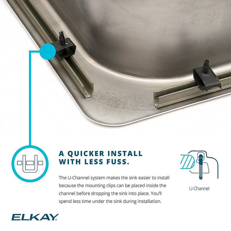 Elkay Celebrity Stainless Steel 22" x 19-1/2" x 7-1/8", Single Bowl Top Mount Sink (PSR22193)