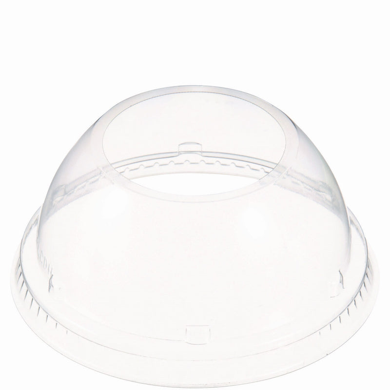 Dart Straw-Slotted Oriented Polystyrene Dome-Top Cold Cup Lid, Fits 12 oz. to 24 oz. Cup, Clear, 1,000/Carton (16LCDHX)