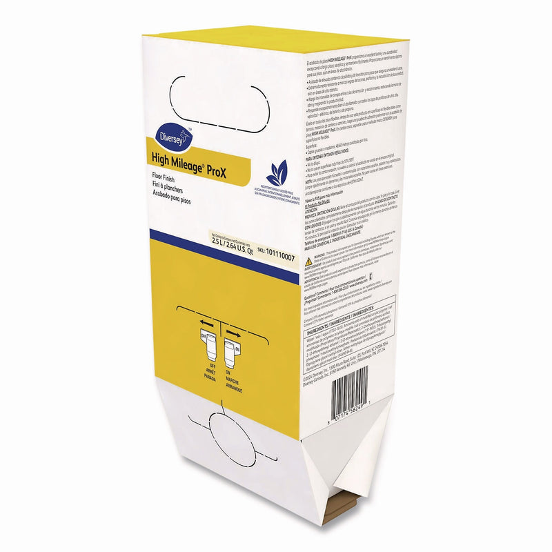Diversey High Mileage ProX Floor Finish, Solvent Scent, 2.5 Liter, 6/Carton (101110007)