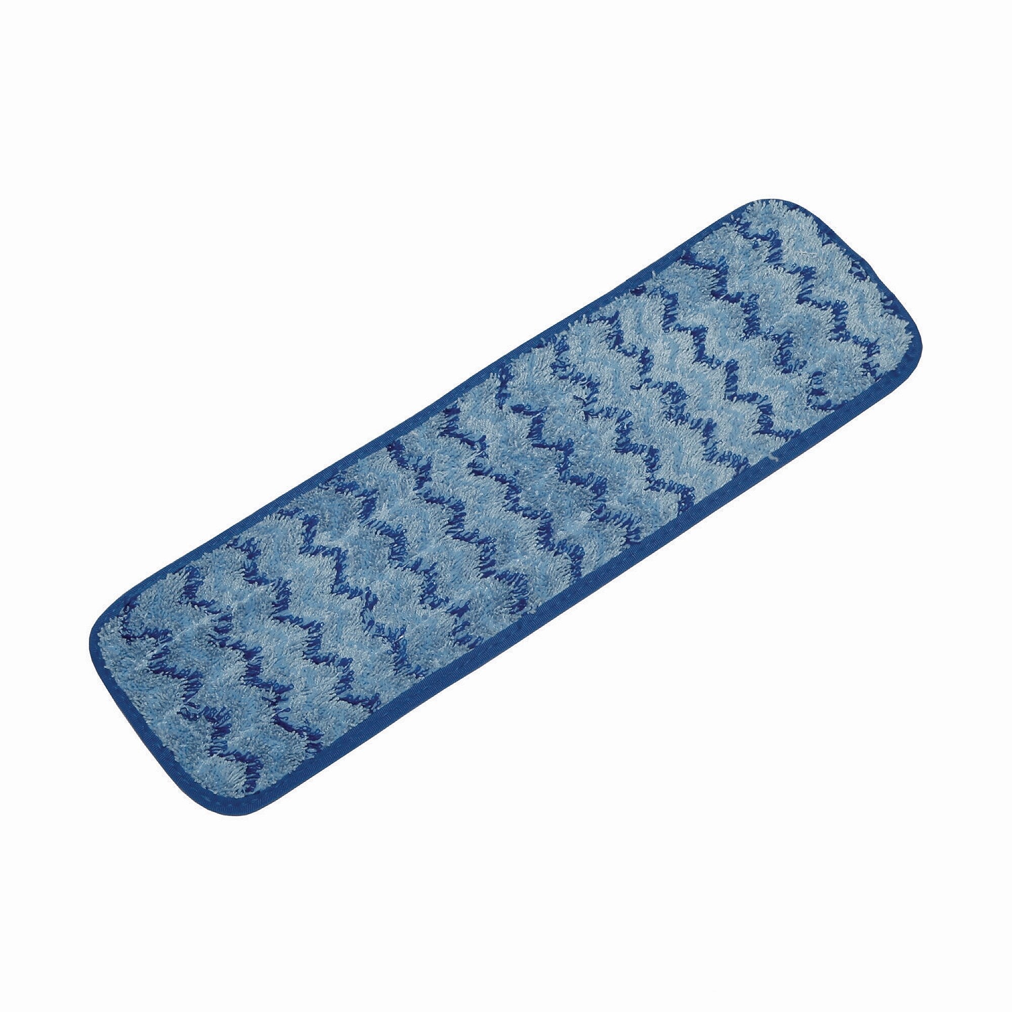 AbilityOne Skilcraft Microfiber 18" Wet Mop Pad, Blue, 12/Box (7920-01-716-7185)