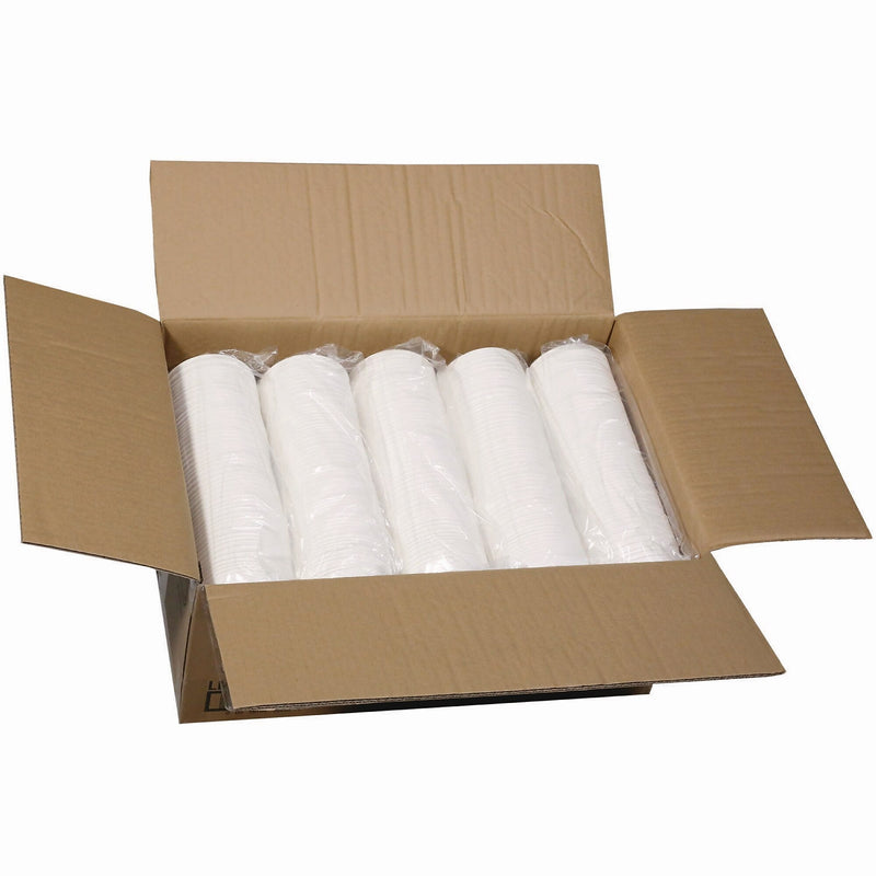 Pactiv Evergreen EarthChoice Compostable Fully Closed Fiber Hot Cup Lid, 8/12/16 oz. Cup, White, 500/Carton (LMC81216ECBB)