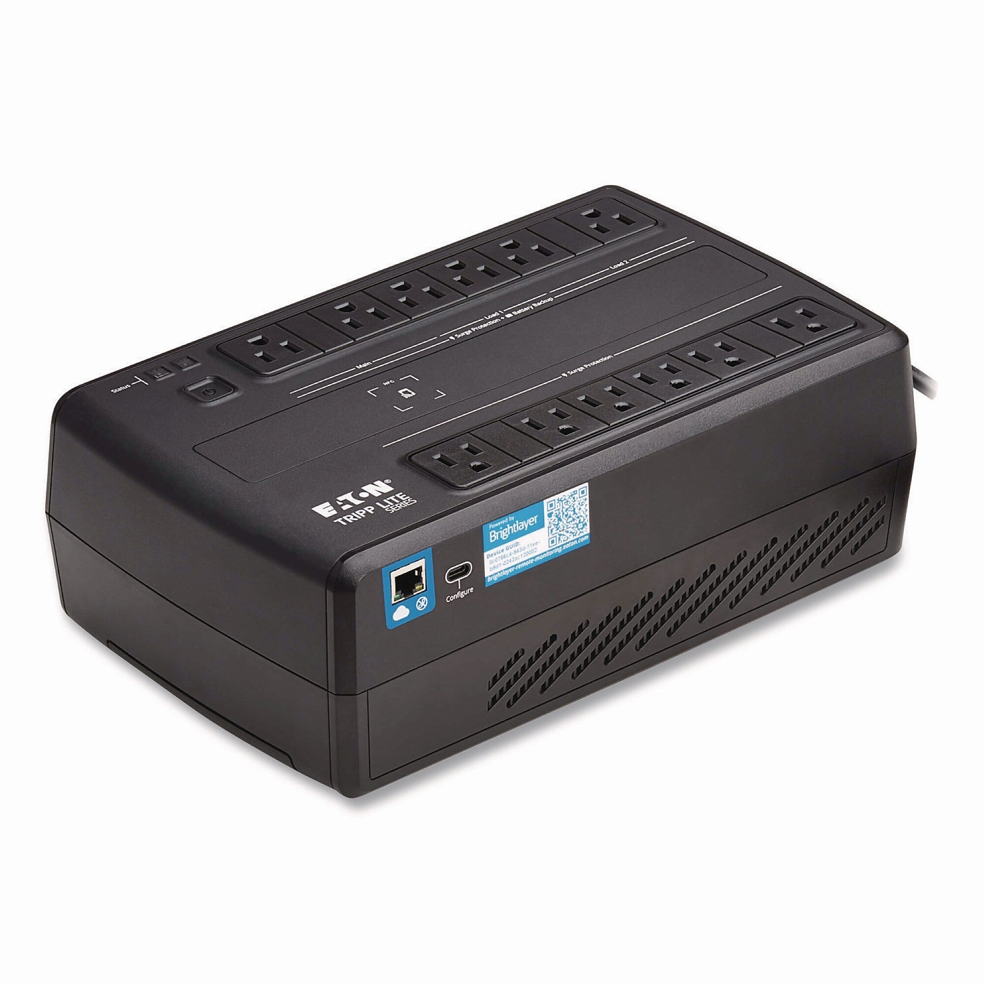 Tripp Lite 750VA Line-Interactive UPS, 12-Outlet, Black (AVR750UNC)